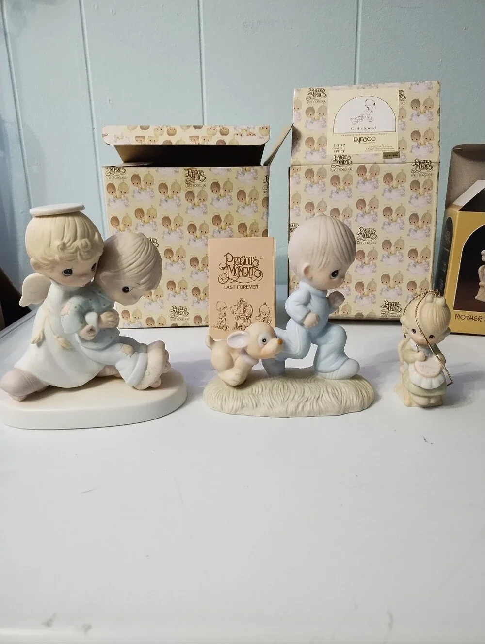 Precious Moments Figurines, Johnathan And David # E 0526 & # E 3112 & E 0514